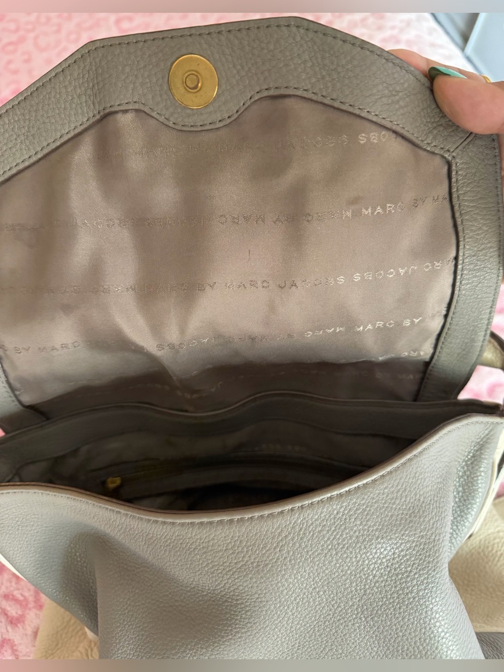 Marc Jacobs Handbag Leather Multicolor 
Gray/Orange/Cream Women’s - Picture 8 of 13